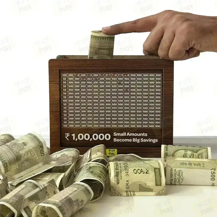 Mndstore™ Wooden Money Saving Box MNDStore