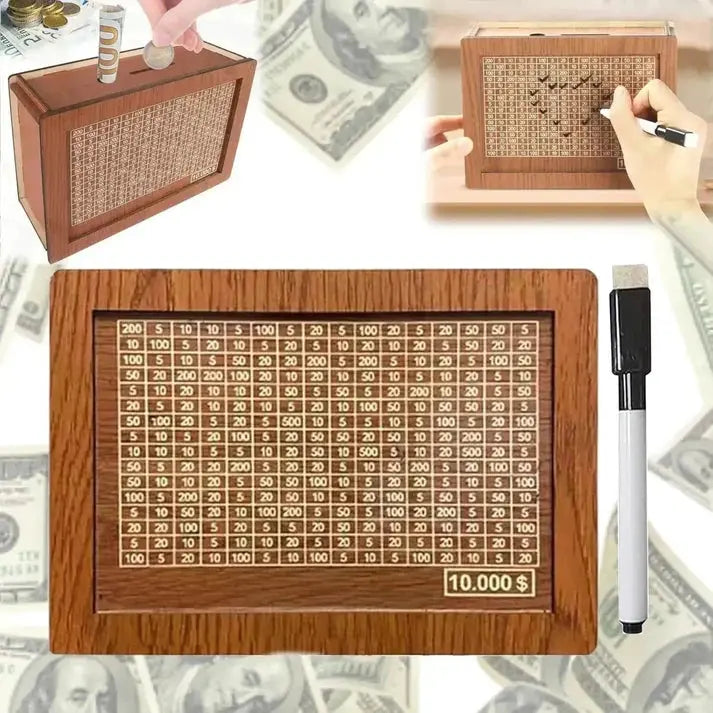Mndstore™ Wooden Money Saving Box MNDStore