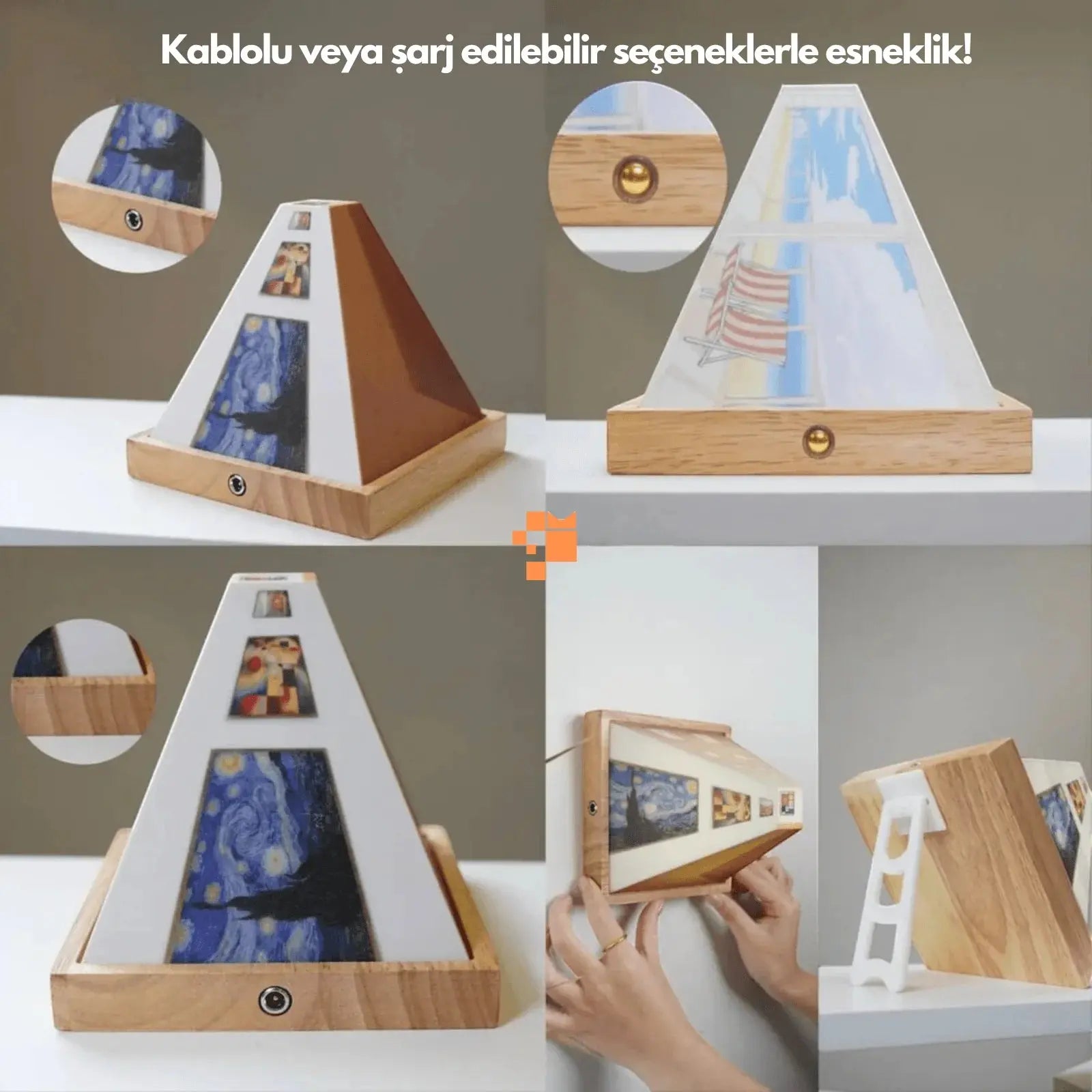 3D Tasarım Lamba İllüzyon Duvar Sanatı - MNDStore