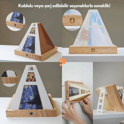 3D Tasarım Lamba İllüzyon Duvar Sanatı - MNDStore