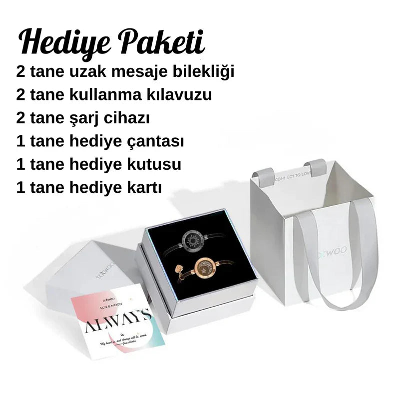 titreşimli bileklik-totwoo bileklik-sevgili bilekliği titreşimli-titreşimli çift bilekliği