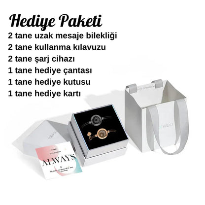 titreşimli bileklik-totwoo bileklik-sevgili bilekliği titreşimli-titreşimli çift bilekliği