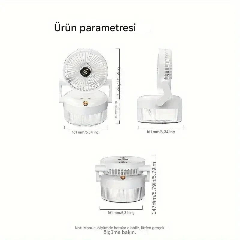 Katlanabilir USB Şarjlı Mini Soğutma Fanı Nemlendirici - MNDStore