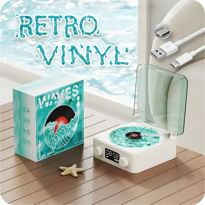 Waves Pikap: Şık ve kompakt Waves Pikap, müzik deneyimini stil sahibi bir şekilde sunar
