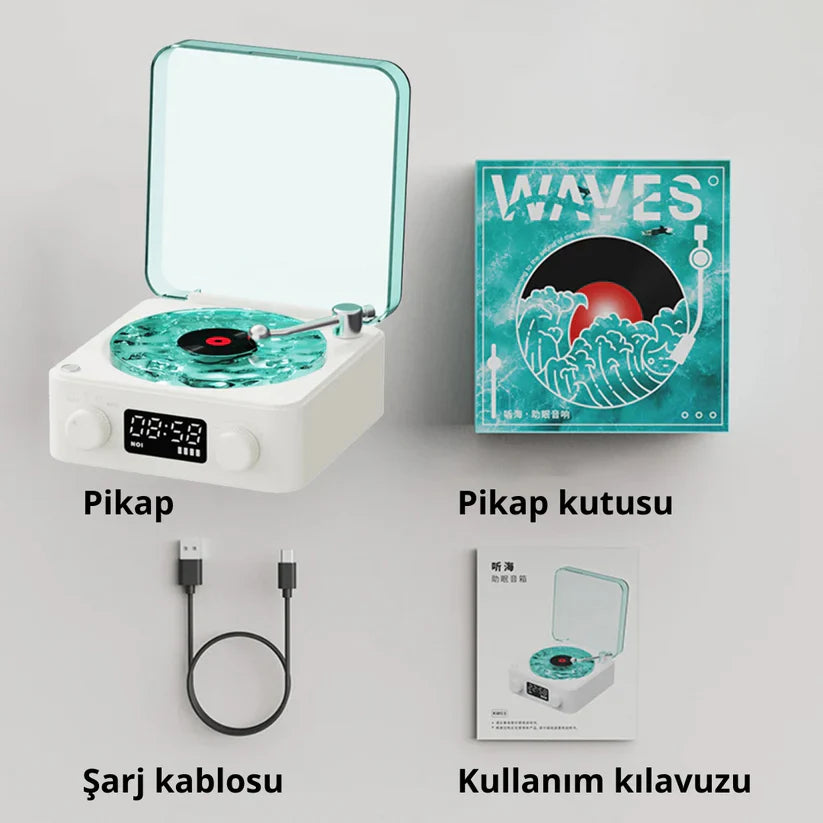 Retro Pikap Bluetooth Hoparlör: Kablosuz bağlantı özelliğiyle müzik dinlemeyi modern bir retro pikap Bluetooth hoparlör ile deneyimleyin.