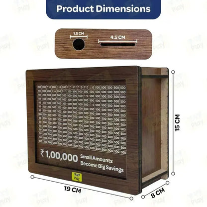 Mndstore™ Wooden Money Saving Box MNDStore